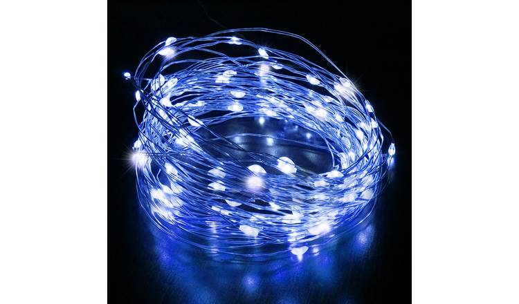 Desiretech Pack of 2 50 LED Battery Operated Copper Fairy Lights - Blue