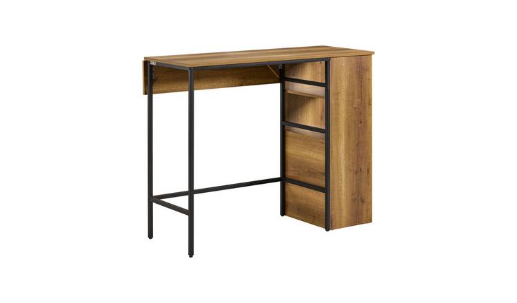SoBuy 2 Shelf 1 Door Extendable Breakfast Bar Table - Brown