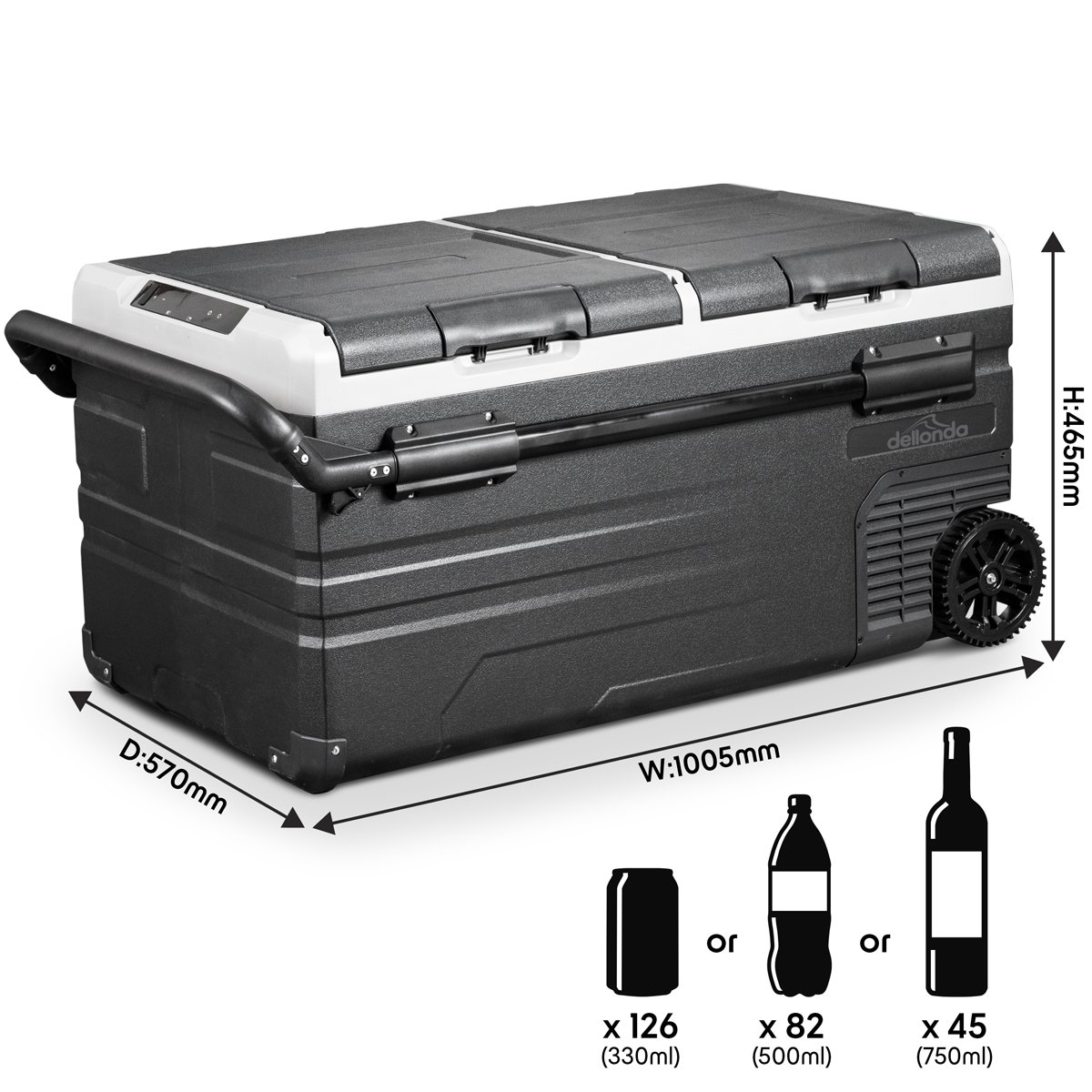 anne 　2 Buy Dellonda 95L Fridge Freezer Cool Box Battery Adaptor & Solar