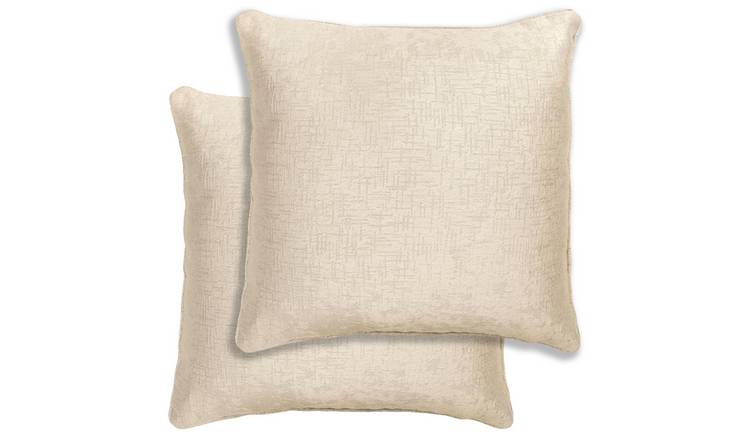 Enhanced Living Vogue Textured Cushion Covers - 43 x 43cm - Cream