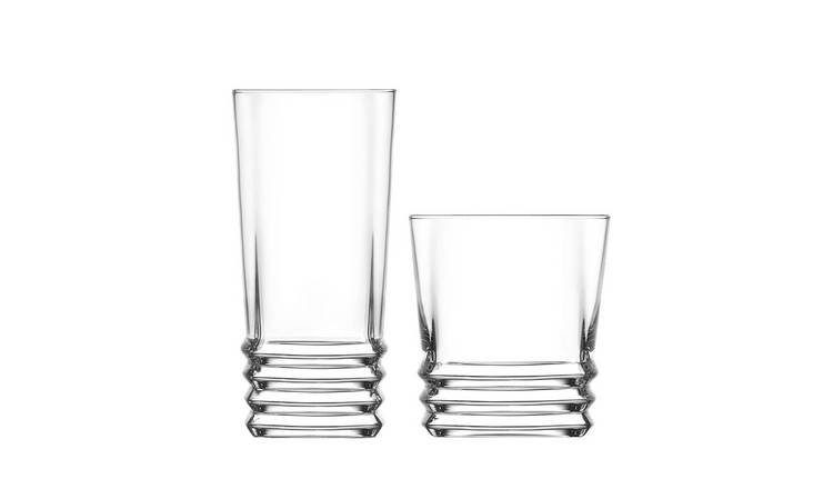LAV 12 Piece Elegan Glassware Set - Clear