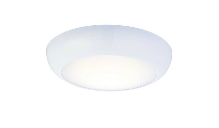 Loops Direct Polycarbonate LED Bulkhead Ceiling Light - Gloss White