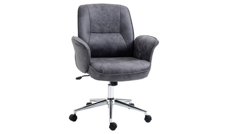 Vinsetto Swivel Mid Back Computer Office Chair - Charcoal Grey