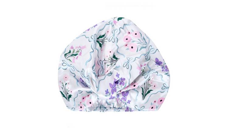 SMUG Satin Sleep Turban - Blue Ribbon Bloom Print