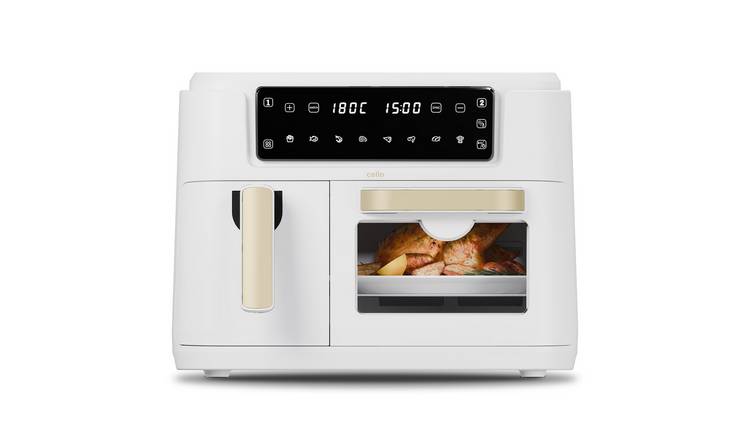 Cello 2-in-1 Double Airfryer and Home Oven - Pebble White