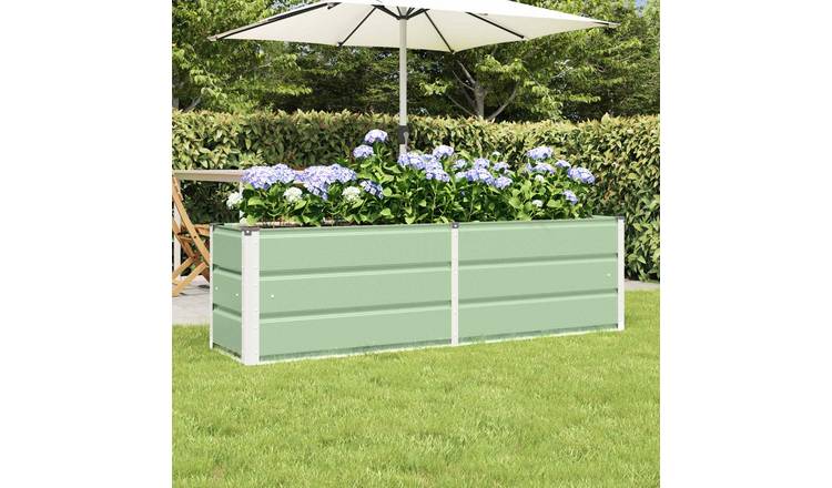 Walplus Steel Garden Planter - Green - 160 x 40 x 45 cm