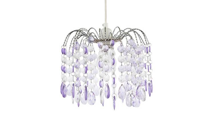 Happy Homewares Lilac Acrylic Droplets Pendant Shade - 27cm