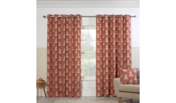 Sundour Esher Eyelet Curtains - Terracotta - 117 x 137cm