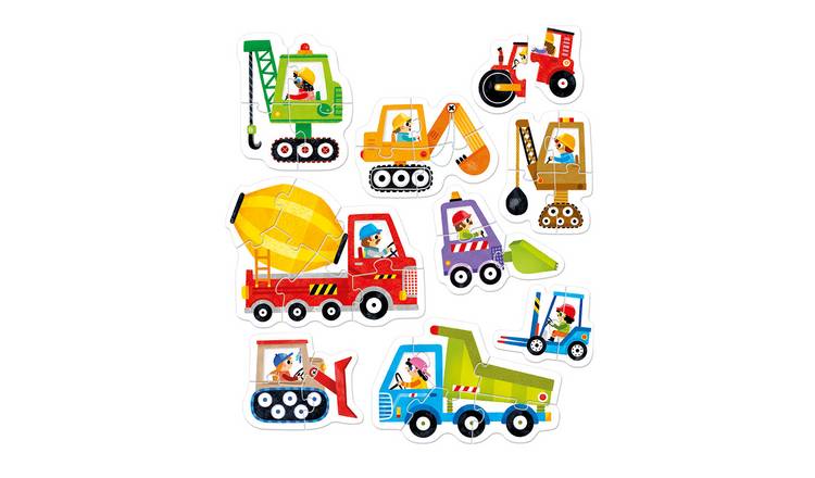 Banana Panda Progressive Puzzles Construction Vehicles - Multi