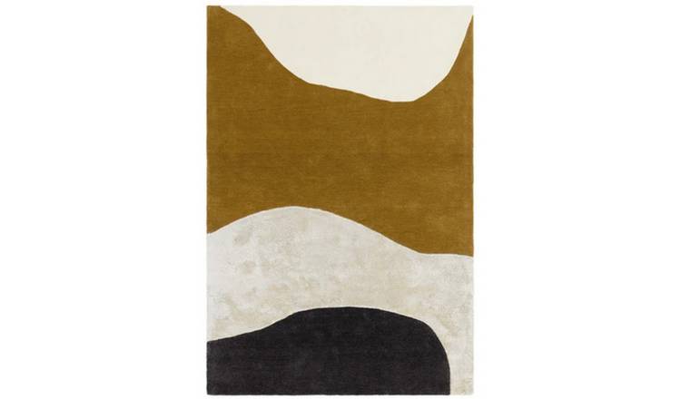 Mega Flooring Yellow Modern Abstract Rug - 160 x 230cm