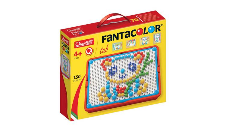 Quercetti Fantacolor Tab 150 Pieces 3D Mosaic Peg Board - Age 3+