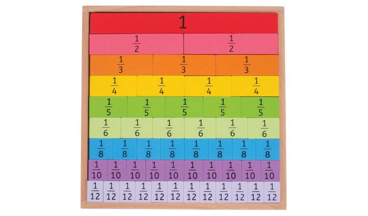 Bigjigs Toys Fractions Tray 3 Years +