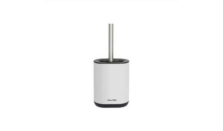 Calitek Toilet Brush Flexible Silicon Bristles and Brush Head - White