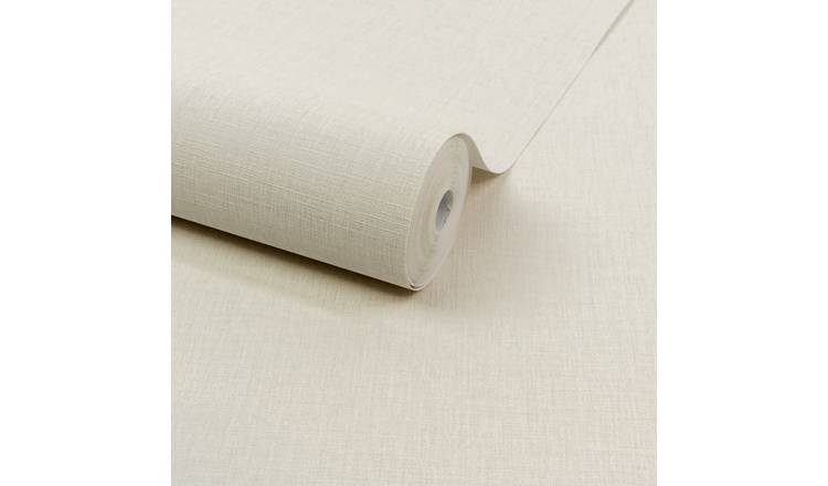 Grandeco Boutique Trente Linen Effect Embossed Wallpaper - Ivory