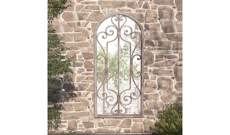 Walplus Iron Garden Mirror Modern Design - Cream - 100 x 45 cm