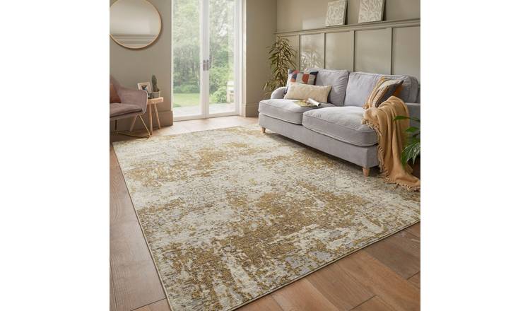 Mega Flooring Beige Modern Abstract Rug - 120 x 170cm