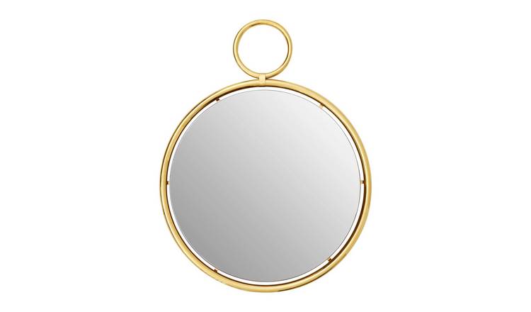 Orsina Meissa Finish Pendant Wall Mirror – Gold