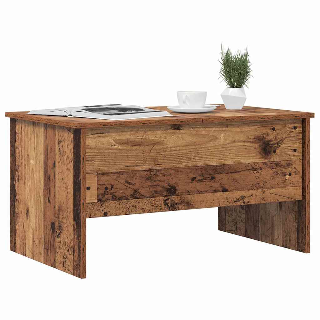 Walplus Engineered Wood Coffee Table - Dark Wood - 80 x 50.5 x 42.5 cm - Image 2