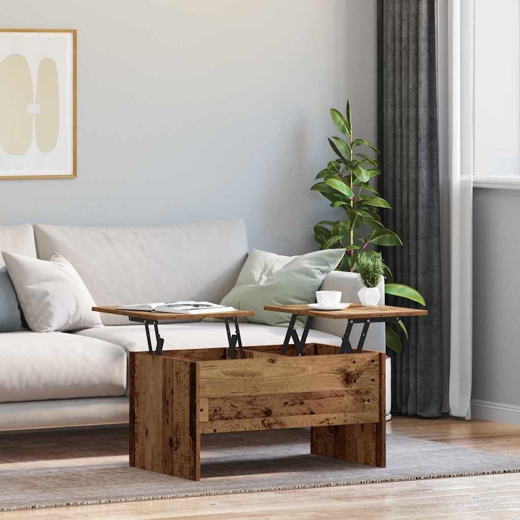 Walplus Engineered Wood Coffee Table - Dark Wood - 80 x 50.5 x 42.5 cm - Image 3