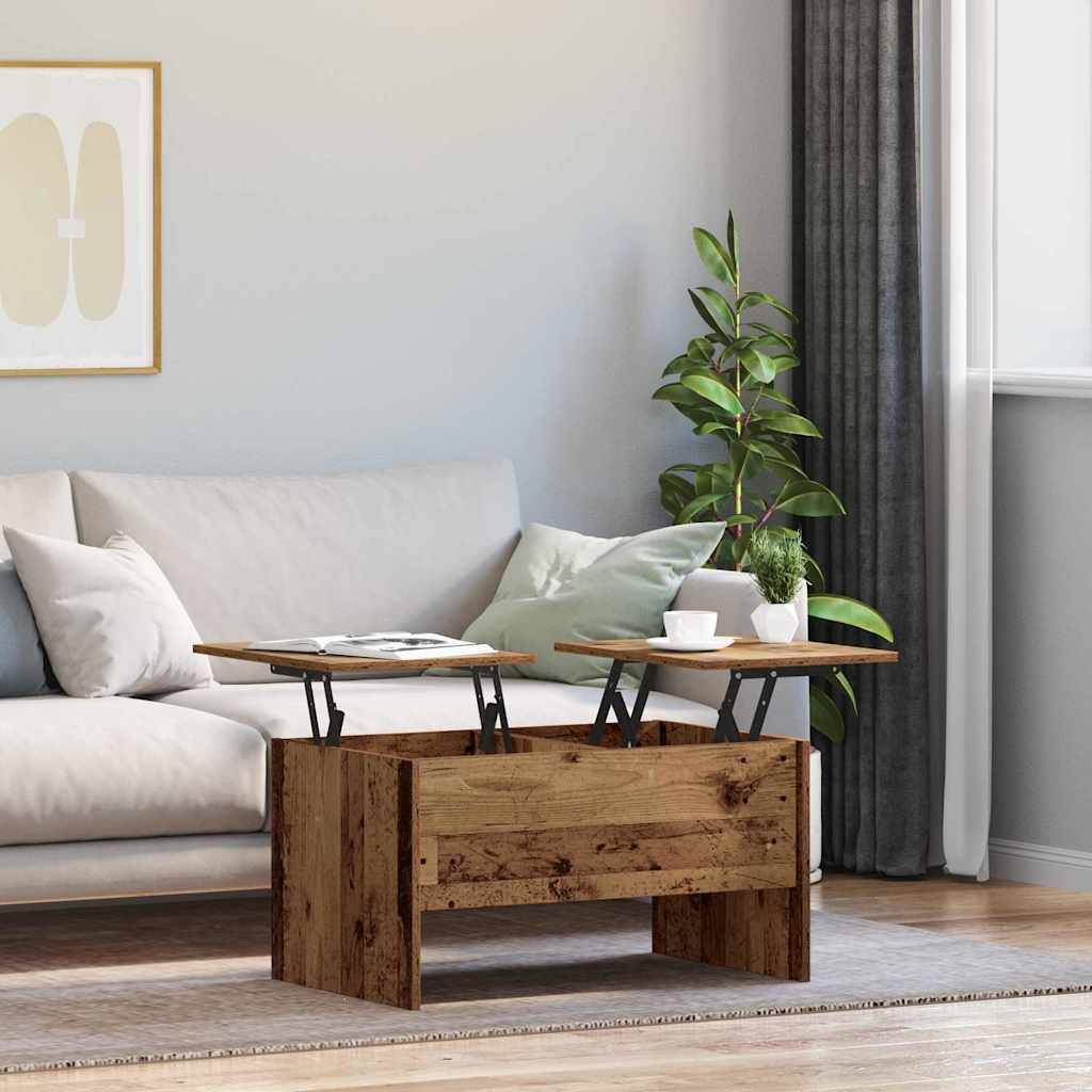 Walplus Engineered Wood Coffee Table - Dark Wood - 80 x 50.5 x 42.5 cm - Image 3