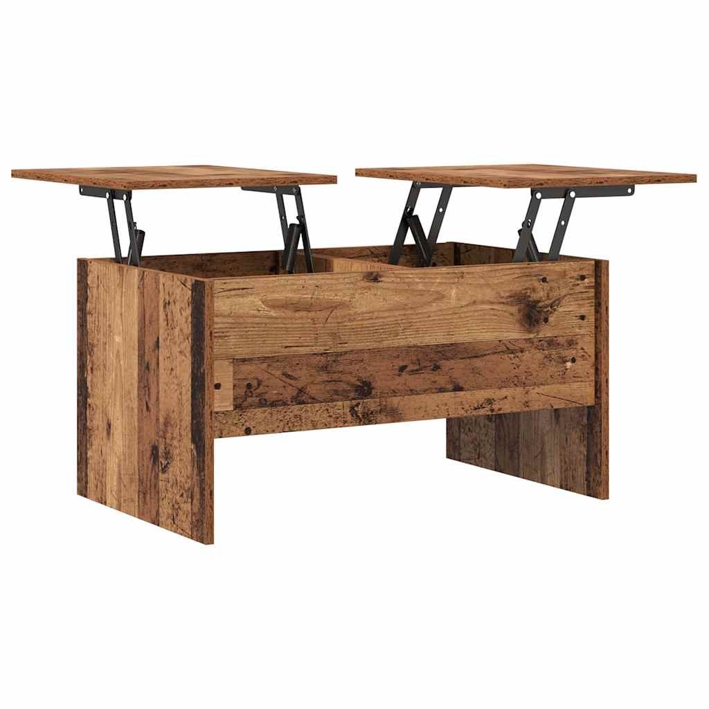 Walplus Engineered Wood Coffee Table - Dark Wood - 80 x 50.5 x 42.5 cm - Image 4