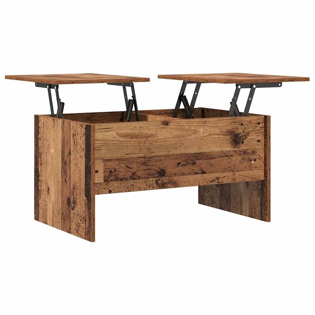 Walplus Engineered Wood Coffee Table - Dark Wood - 80 x 50.5 x 42.5 cm - Image 4