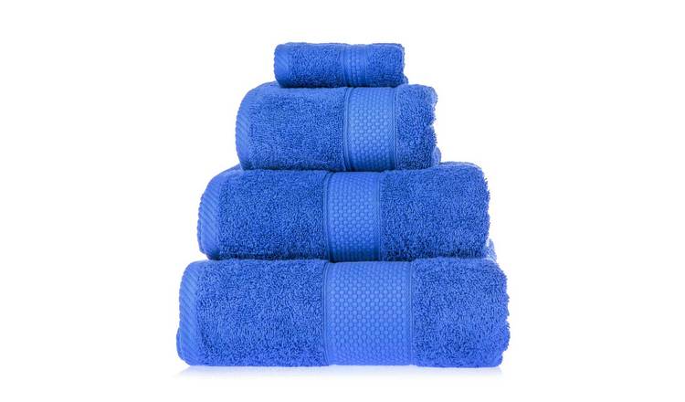 Homescapes Turkish 4 Piece Cotton Bath Towel Set - Royal Blue