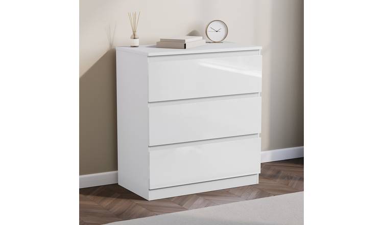 Vida Designs Glinton 3 Drawer Chest - White