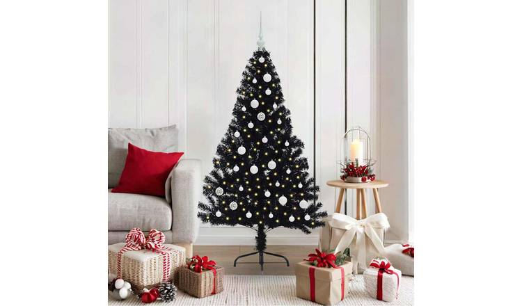 Walplus 150 LED Mini Lights Pre-lit Artificial Christmas Tree - Black - 150 cm