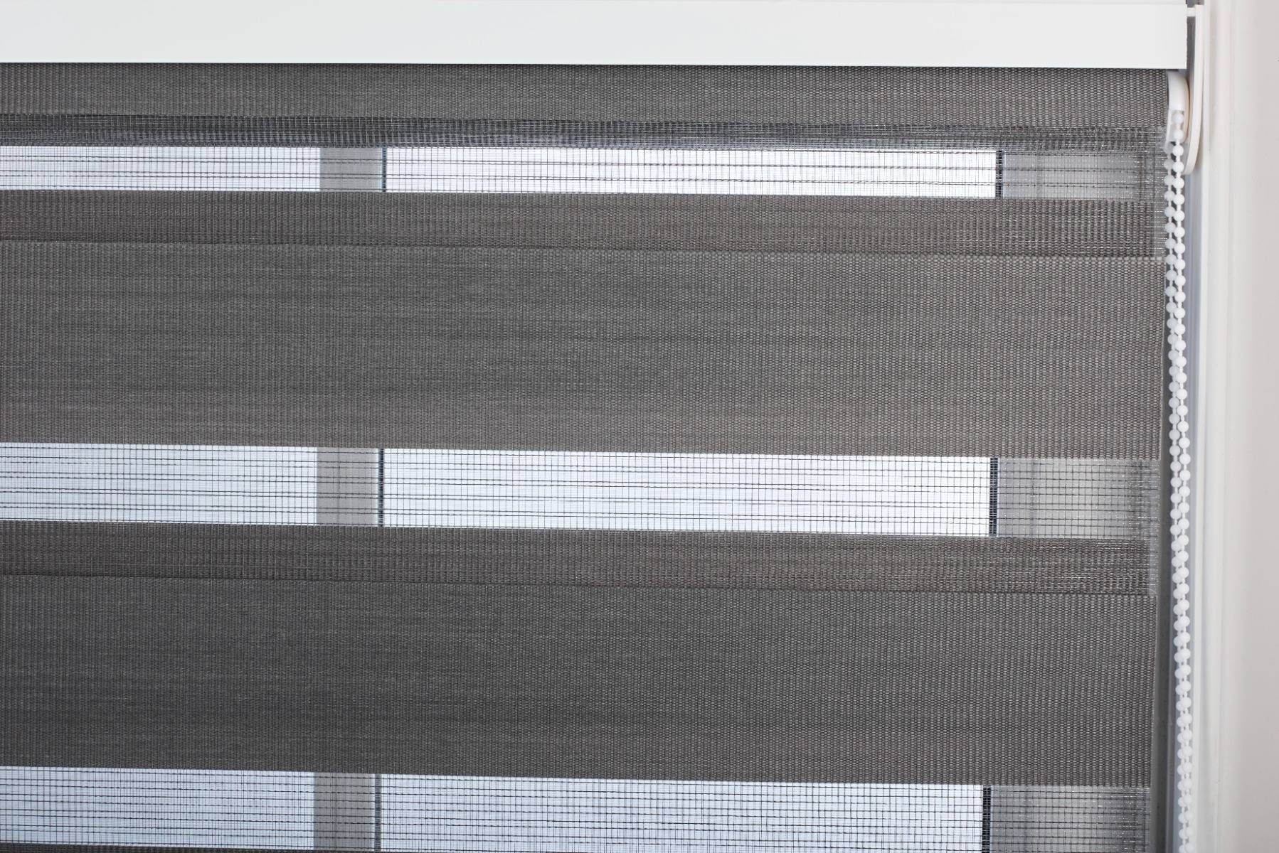 Furnished Dark Grey Day and Night Roller Blind - 50cm x 165cm - Image 5