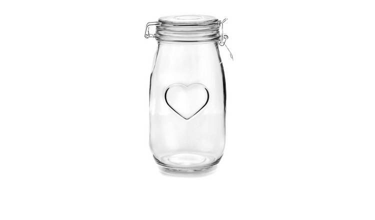 Nicola Spring Heart Glass Storage Jar