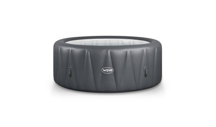 Wave Atlantic 4-Person Inflatable Hot Tub with EnergySave Bundle - Dark Grey