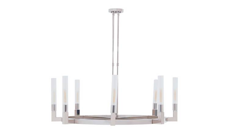 Orsina Alexis 8 Bulb Round Pendant Light - Nickel