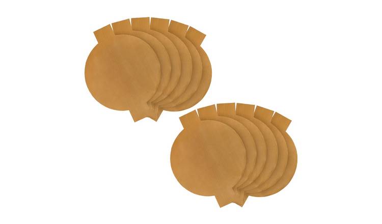 Cooks Professional Set of 12 Non-Stick Reusable Pizza Baking Sheets with Handles