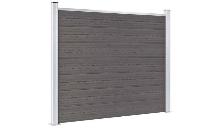 Walplus Wpc Fence Panel - Grey - 180 x 146 cm