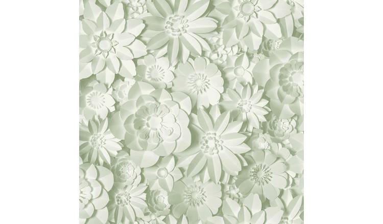 World Of Wallpaper Dimensions Floral Wallpaper - Sage Green