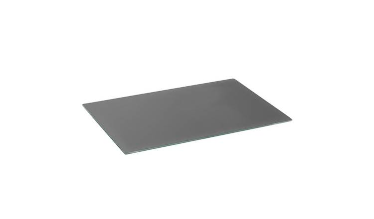 Harbour Housewares Rectangle Glass Chopping Board - 50cm x 40cm - Grey
