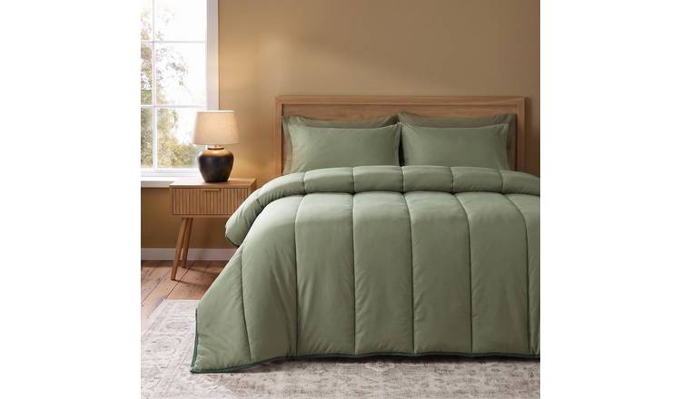 OHS Reversible 10.5 Tog Coverless Duvet Set Bedding - Forest - Double
