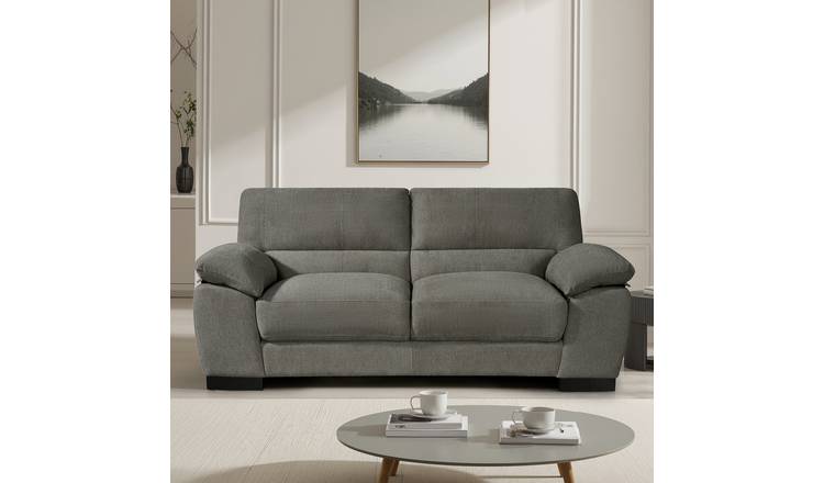 Artemis Home Roslyn 3 Seat Fabric Sofa - Charcoal