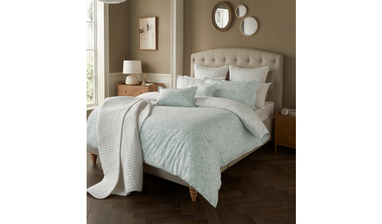 Samantha Faiers Home Ophelia Reversible Duvet Set - King - Duck Egg