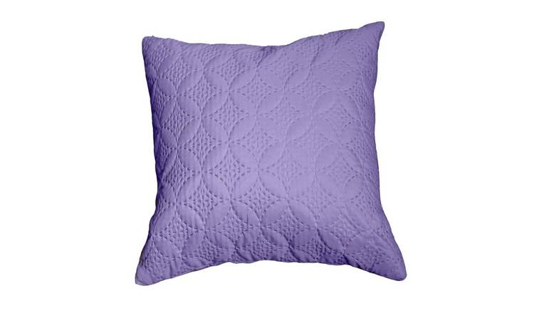 Homescapes Mauve Ultrasonic Quilted Embossed Cushion Cover - 40 x 40 cm