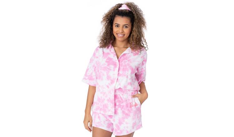 Barbie Adult Small Womens  3 Piece Towelling Co-ord - Small - Pink