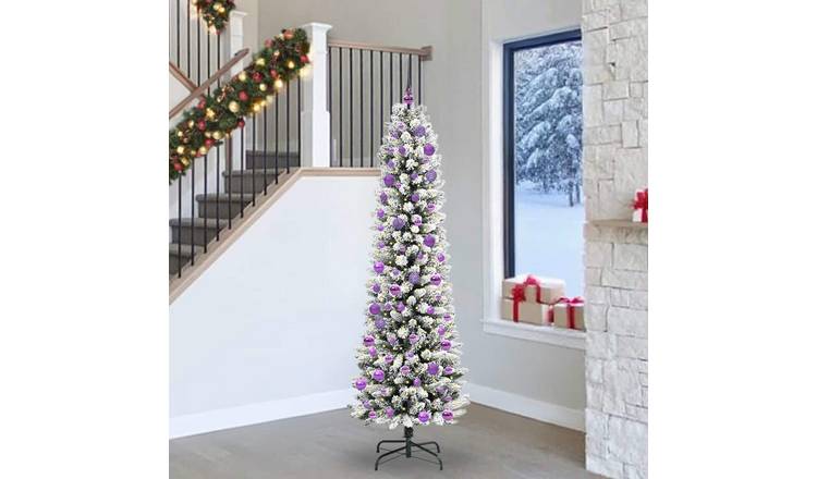 Walplus 300 LED Lights Artificial Christmas Tree 63 cm Wide - White - 240 cm