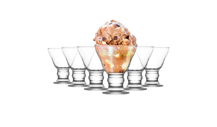 LAV Orion Glass Ice Cream Bowls - Pack of 6