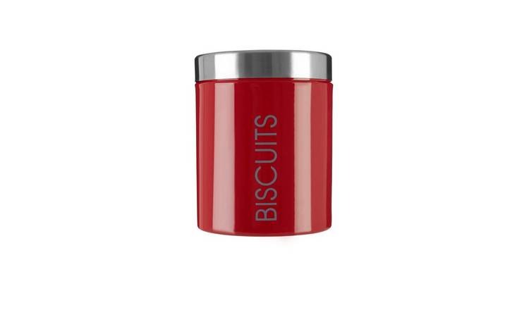 Orsina Liberty Enamel Biscuit Canister – Red