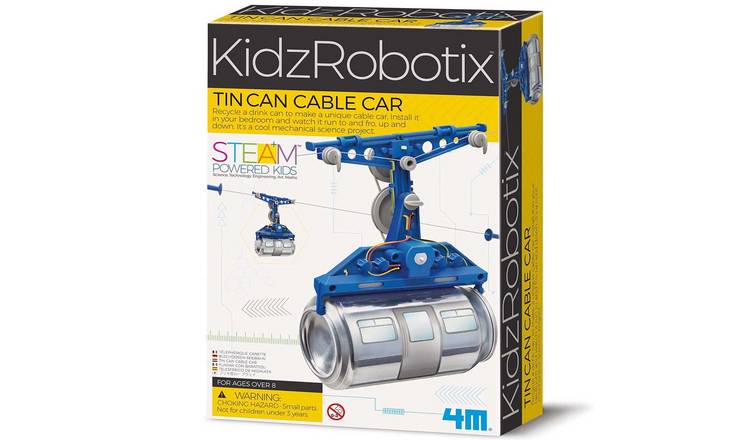 4M KidzRobotix Tin Can Cable Car - 8 Years +