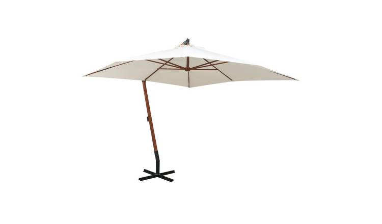 Walplus Garden Parasol - White - 300 x 300 cm