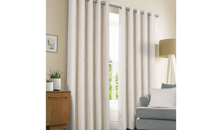 Sundour Amberley Eyelet Curtains - Natural - 229 x 229cm