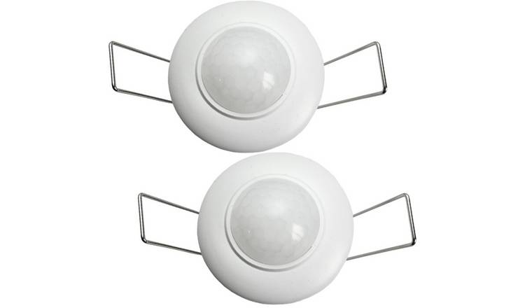 Loops Direct Set of 2 Adjustable PIR Occupancy Sensor Switch - Mini