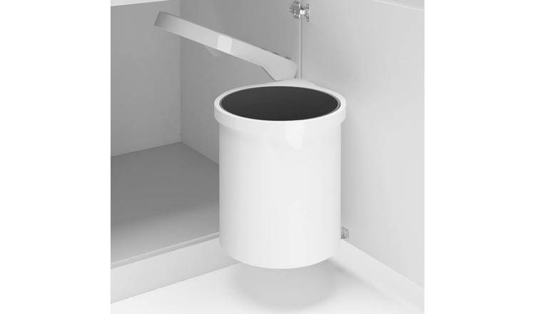 Walplus Plastic Kitchen Built-in Dust Bin 12 L - White